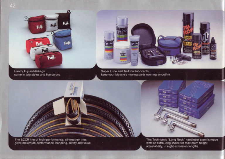 Fuji 1987 Catalog — Edition No. 17, There's a Fuji to Fit You, with Three Titanium Models — page 42 of 44