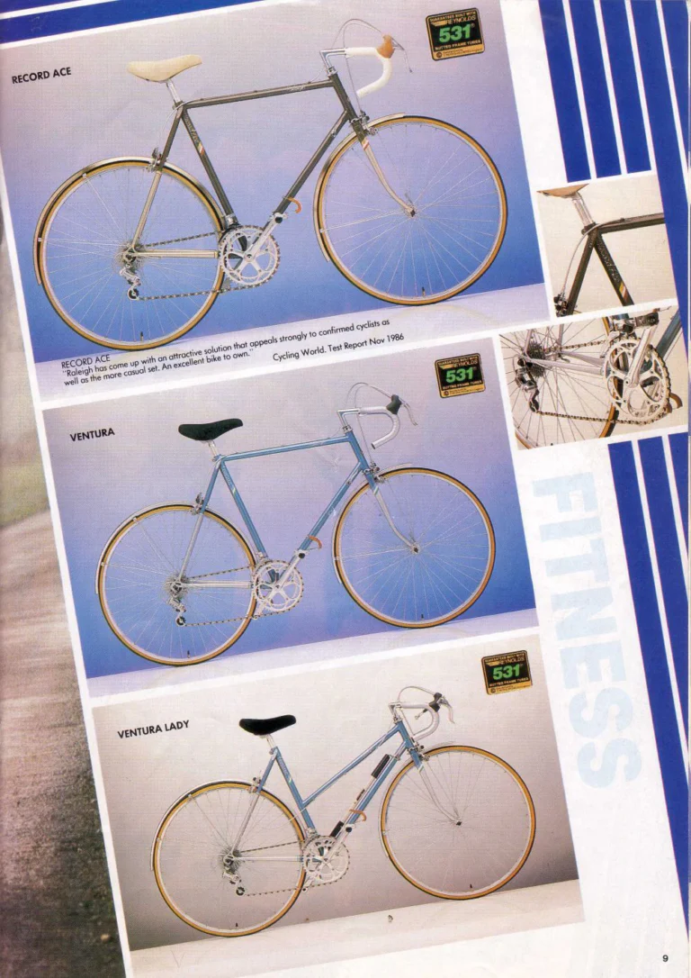 Raleigh 1987 Catalog — Handbuilt Lightweights — page 9 of 16
