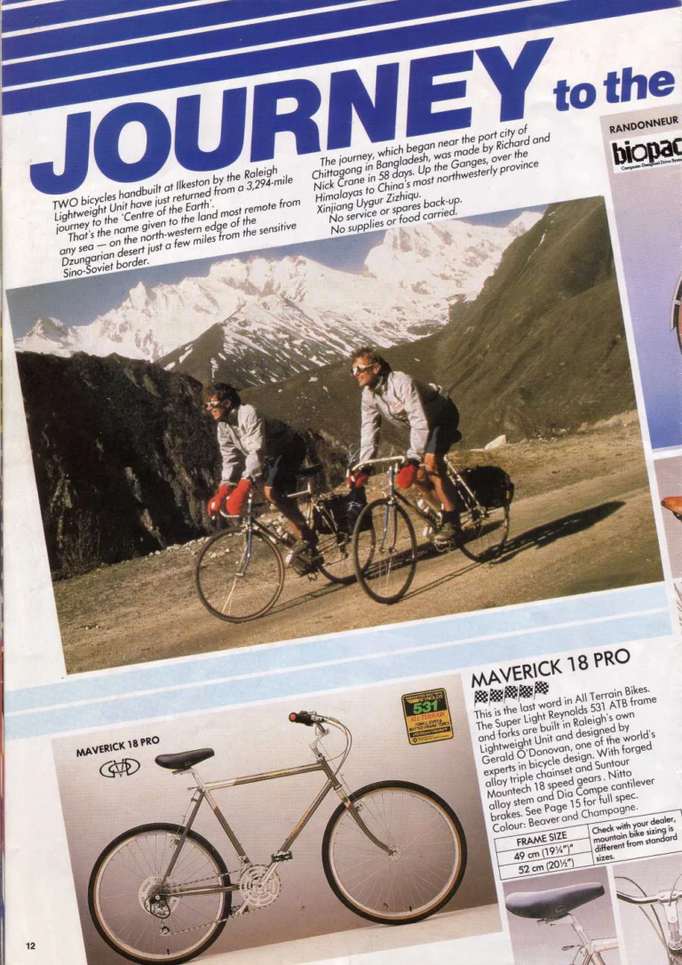 Raleigh 1987 Catalog — Handbuilt Lightweights — page 12 of 16