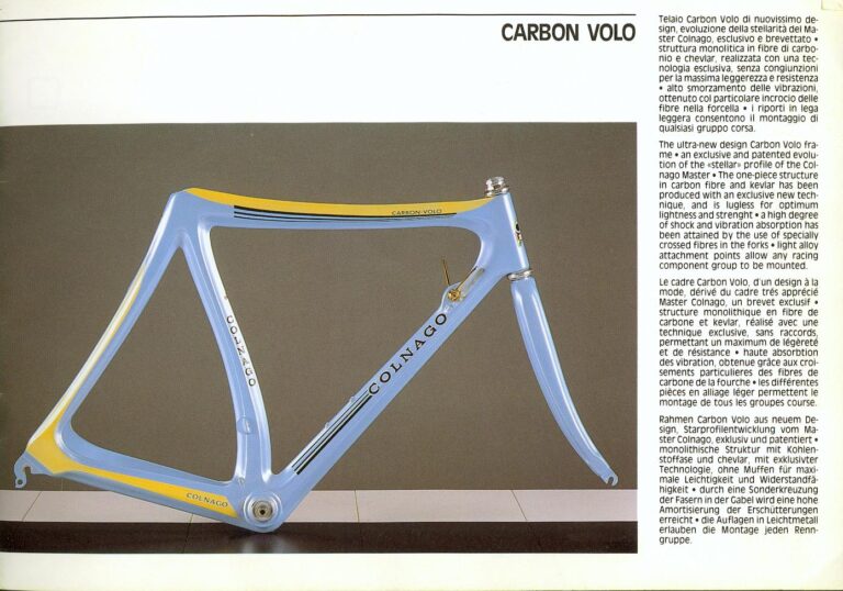 Colnago 1988 Catalog — The Colnago Concept with Ferrari Engineering, Carbon Volo, Master, Masterpiù, Krono and Master Mountainbike — page 5 of 30