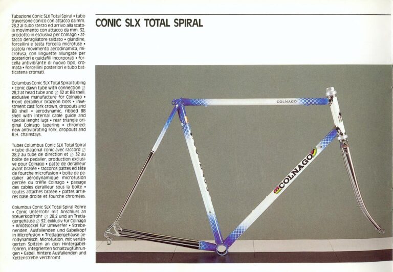 Colnago 1988 Catalog — The Colnago Concept with Ferrari Engineering, Carbon Volo, Master, Masterpiù, Krono and Master Mountainbike — page 10 of 30