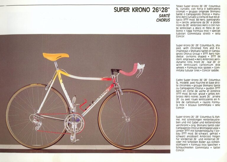Colnago 1988 Catalog — The Colnago Concept with Ferrari Engineering, Carbon Volo, Master, Masterpiù, Krono and Master Mountainbike — page 18 of 30