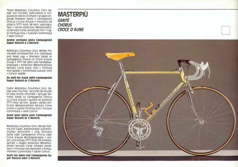 Colnago 1988 Catalog — The Colnago Concept with Ferrari Engineering, Carbon Volo, Master, Masterpiù, Krono and Master Mountainbike — page 21 of 30