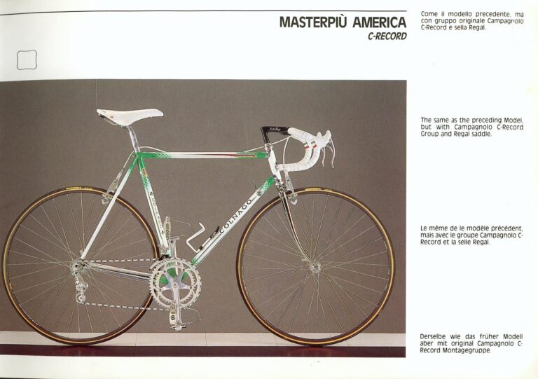 Colnago 1988 Catalog — The Colnago Concept with Ferrari Engineering, Carbon Volo, Master, Masterpiù, Krono and Master Mountainbike — page 22 of 30