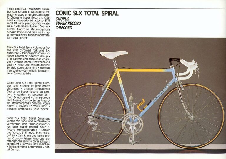 Colnago 1988 Catalog — The Colnago Concept with Ferrari Engineering, Carbon Volo, Master, Masterpiù, Krono and Master Mountainbike — page 23 of 30
