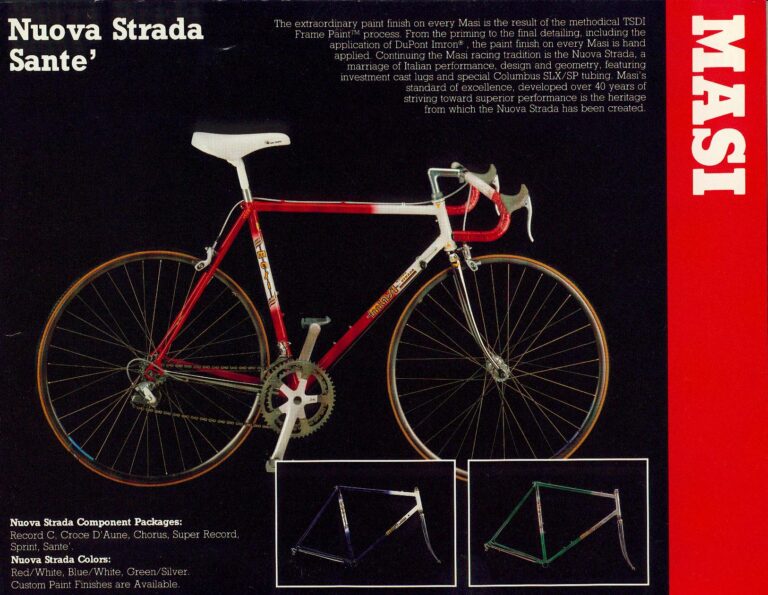 Masi 1988 Catalog — Gran Criterium, Volumetrica, Record Crono, Nuova Strada and Gran Corsa, from Ten Speed Drive Imports — page 4 of 6