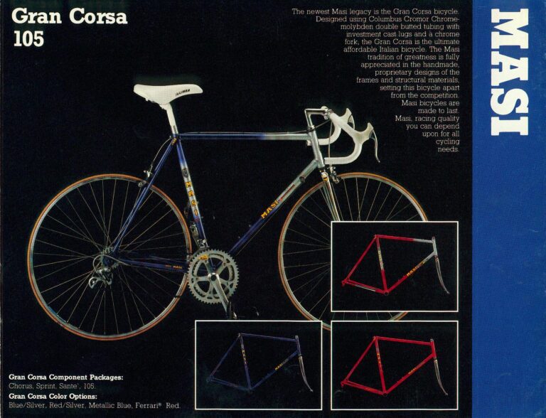 Masi 1988 Catalog — Gran Criterium, Volumetrica, Record Crono, Nuova Strada and Gran Corsa, from Ten Speed Drive Imports — page 5 of 6