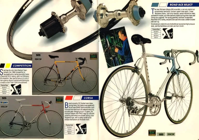 Raleigh 1988 Catalog — Lightweights for the Pursuit of Excellence — page 3 of 7