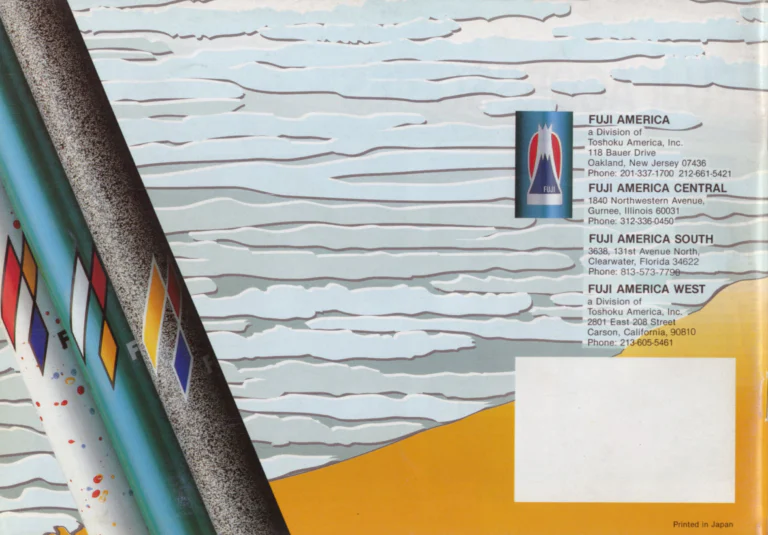 Fuji 1989 Catalog — Edition No. 19, Find Yourself on a Fuji, with Fuji America's History of Firsts — page 40 of 40