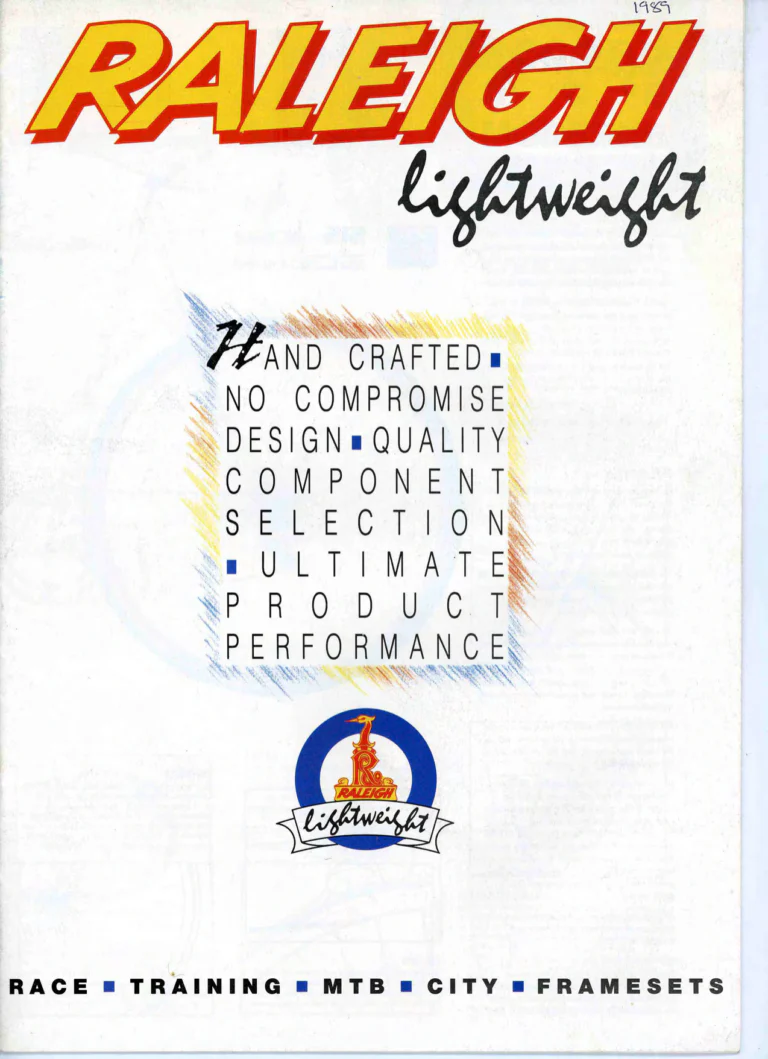 Raleigh 1989 Catalog — Lightweight — page 1 of 15