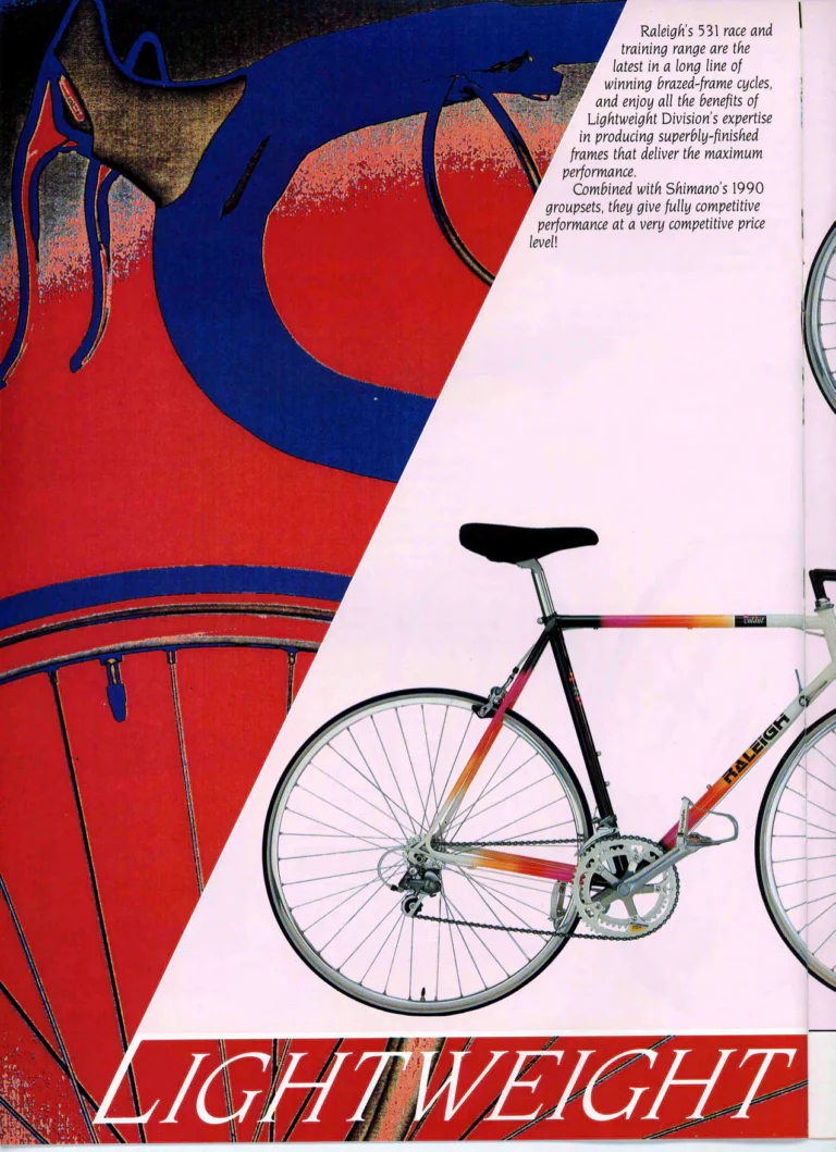 Raleigh 1990 Catalog — Lightweight: Dyna-Tech Race — page 8 of 12