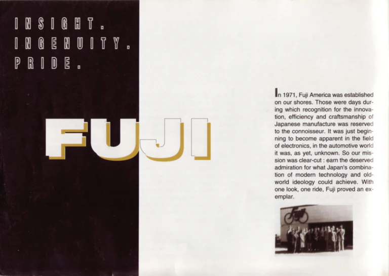Fuji 1991 Catalog — Edition No. 21, F21: Fuji in Our 21st Year, from the Titanium Centaur to the Titanium Record — page 4 of 39