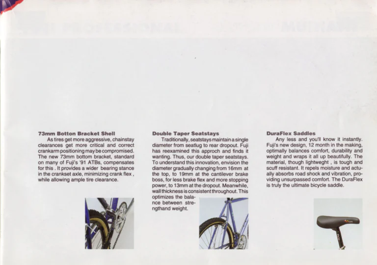 Fuji 1991 Catalog — Edition No. 21, F21: Fuji in Our 21st Year, from the Titanium Centaur to the Titanium Record — page 9 of 39