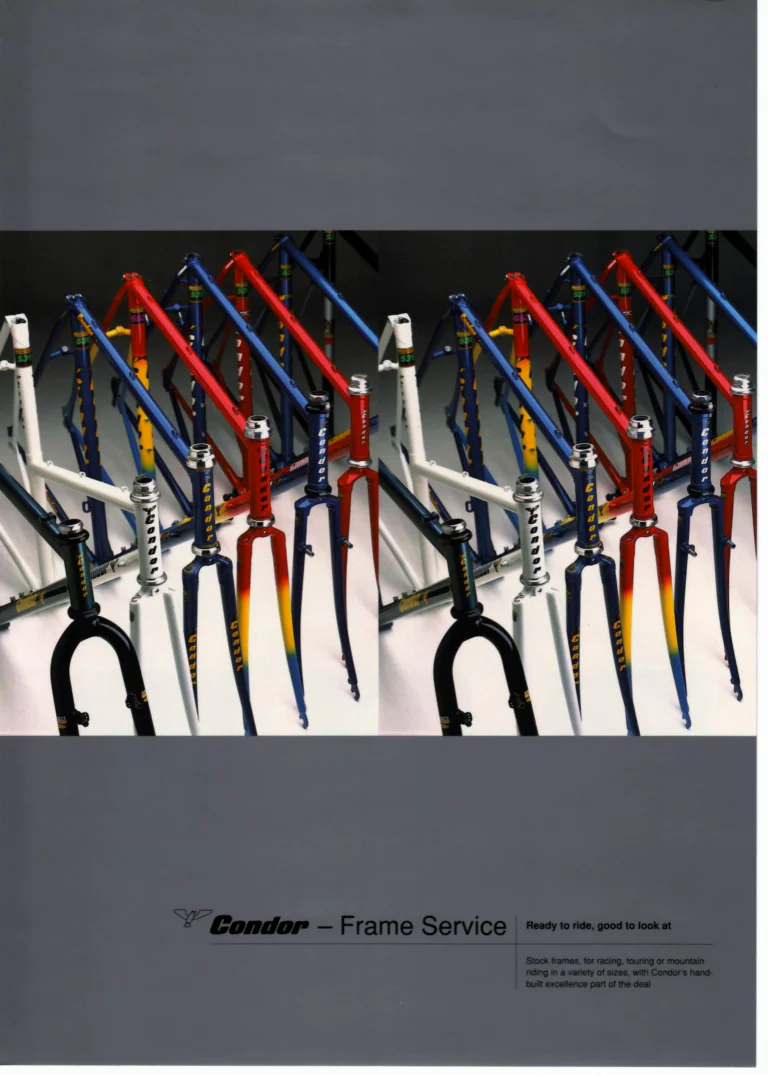 Condor Catalog of about 1994 — Hand-Built Bicycles for the Perfectionist: Crown Jewels, Frame Service, Special Cadet, Ultimo, ATBs, Professional and Frame Spectrum — page 5 of 19