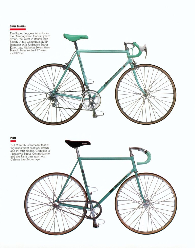 Bianchi Catalog (Undated, after 1987; Five Pages) — The C-4 Project, Mondiale, Super Leggera, Pista, Giro and Limited — page 3 of 5