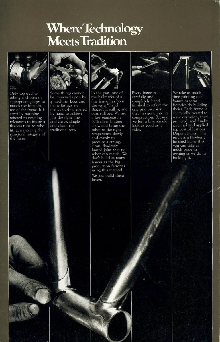 Bruce Gordon Brochure (Undated, 1981 or Later) — Craftsmanship without Compromise: the Custom, Racing and Touring Frames and the Chinook Line, with the Chinook Leaflet — page 2 of 9