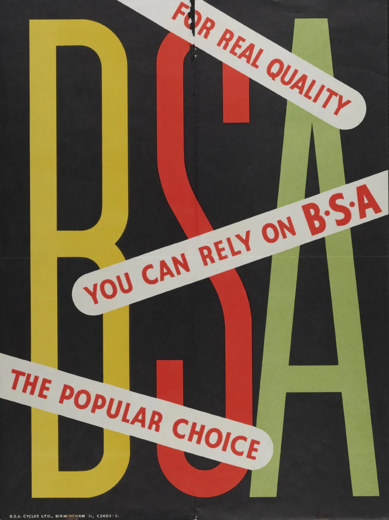 BSA Poster — For Real Quality You Can Rely on B·S·A — page 1 of 1