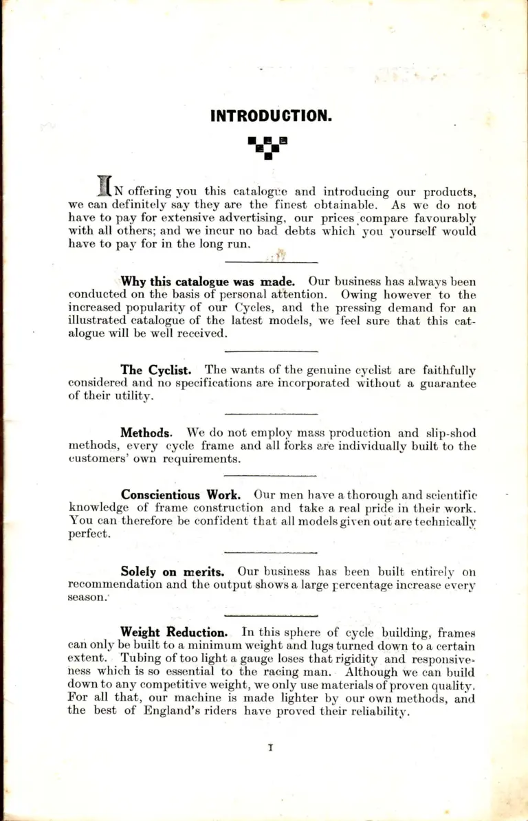 Hetchins c.1935 Catalog — Brilliant, Superbe, De Luxe and Ideal Models, Solo and Tandem, from Seven Sisters Road and Lea Bridge Road — page 3 of 16