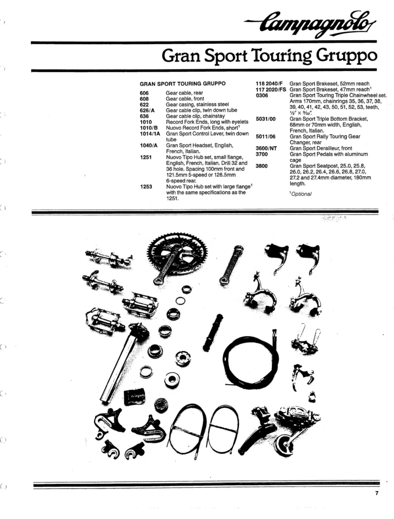 Campagnolo 1982 Catalog (United States) — Bicycle Components: the Super Record, Nuovo Record and Gran Sport Gruppos, BMX and the 1984 Olympics — page 8 of 48