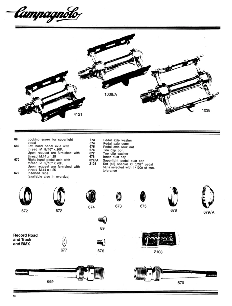 Campagnolo 1982 Catalog (United States) — Bicycle Components: the Super Record, Nuovo Record and Gran Sport Gruppos, BMX and the 1984 Olympics — page 15 of 48