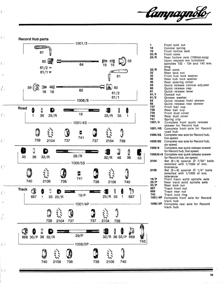 Campagnolo 1982 Catalog (United States) — Bicycle Components: the Super Record, Nuovo Record and Gran Sport Gruppos, BMX and the 1984 Olympics — page 18 of 48