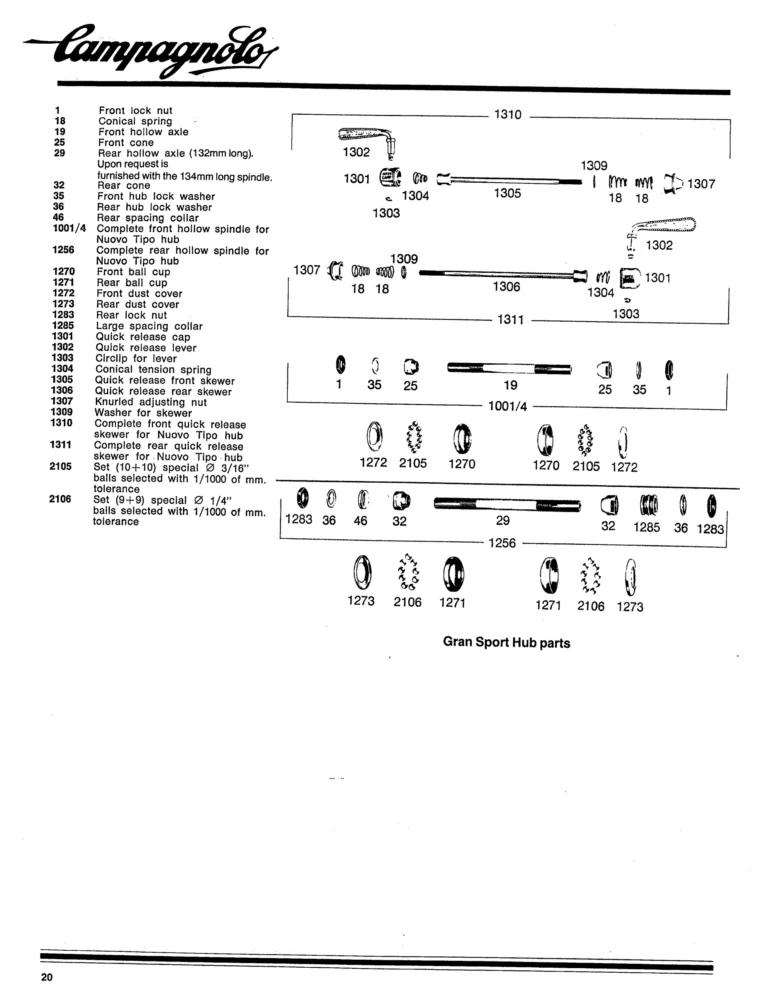 Campagnolo 1982 Catalog (United States) — Bicycle Components: the Super Record, Nuovo Record and Gran Sport Gruppos, BMX and the 1984 Olympics — page 19 of 48