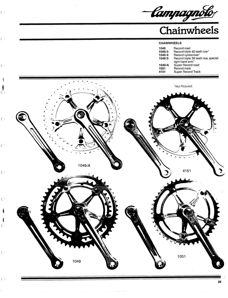Campagnolo 1982 Catalog (United States) — Bicycle Components: the Super Record, Nuovo Record and Gran Sport Gruppos, BMX and the 1984 Olympics — page 24 of 48