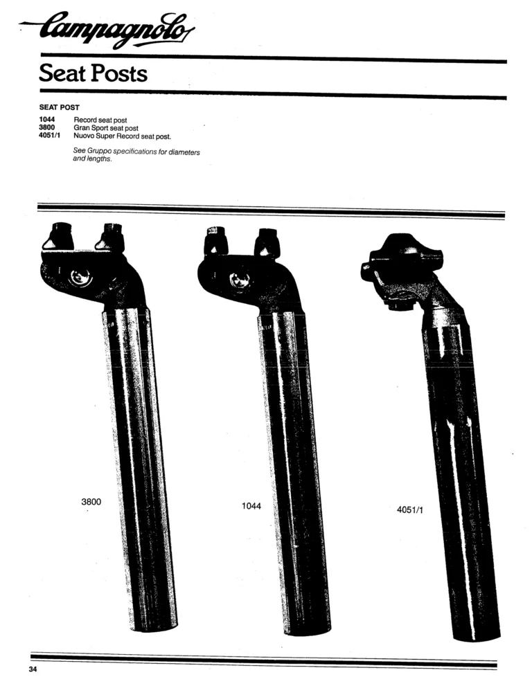 Campagnolo 1982 Catalog (United States) — Bicycle Components: the Super Record, Nuovo Record and Gran Sport Gruppos, BMX and the 1984 Olympics — page 33 of 48