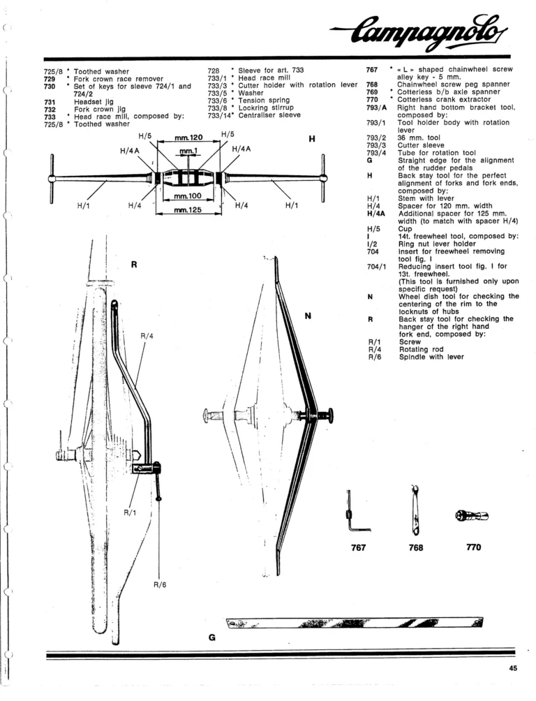 Campagnolo 1982 Catalog (United States) — Bicycle Components: the Super Record, Nuovo Record and Gran Sport Gruppos, BMX and the 1984 Olympics — page 44 of 48