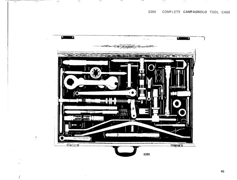 Campagnolo 1975 Catalog 17a — Super Record, Nuovo Record, Gran Sport, Rally and Valentino, with Every Part Numbered — page 48 of 57