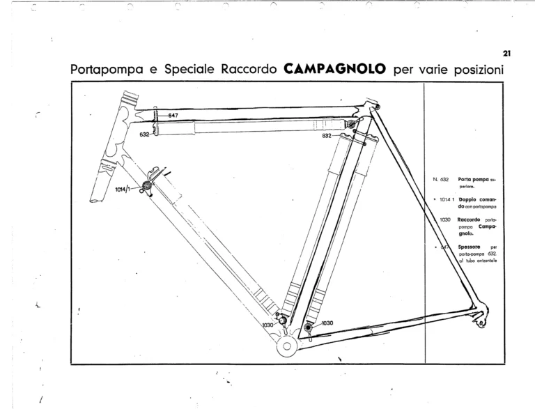 Campagnolo Catalog No. 12 of about 1955 — The Corsa and Paris-Roubaix Gears, the Gran Sport and Sport Derailleurs, Hubs, Dropouts and Tools — page 23 of 26