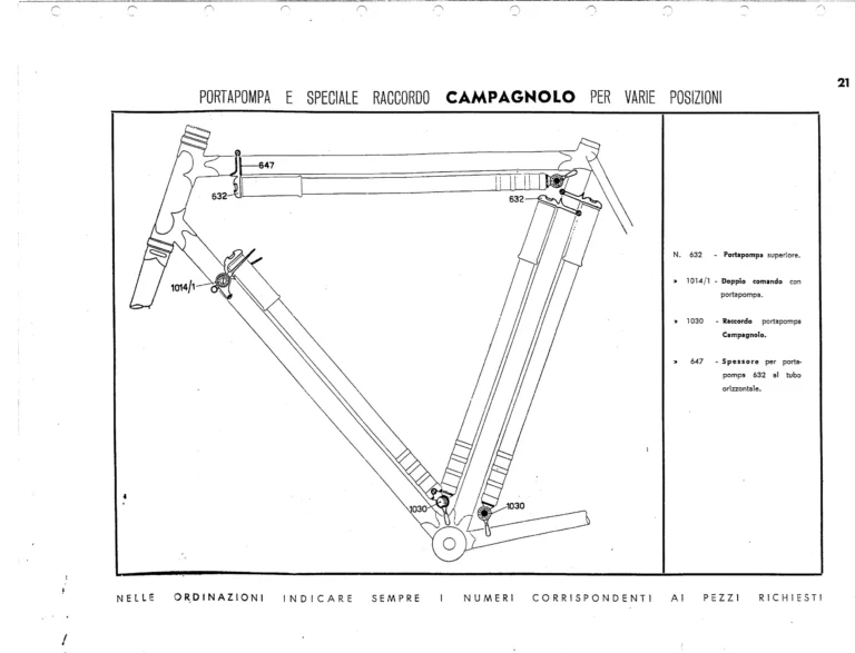 Campagnolo Catalog No. 13 of about 1956 — Corsa, Paris-Roubaix, Gran Sport and Sport Gears, Large-Flange Hubs and the Special Controls — page 23 of 26