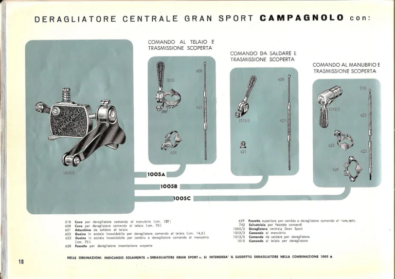 Campagnolo Catalog No. 14 of about 1958 — The Record Road and Track Groups, the Record Crank Sets and the Gran Sport and Sport Groups — page 20 of 43