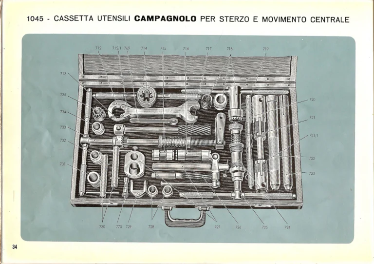 Campagnolo Catalog No. 14 of about 1958 — The Record Road and Track Groups, the Record Crank Sets and the Gran Sport and Sport Groups — page 36 of 43