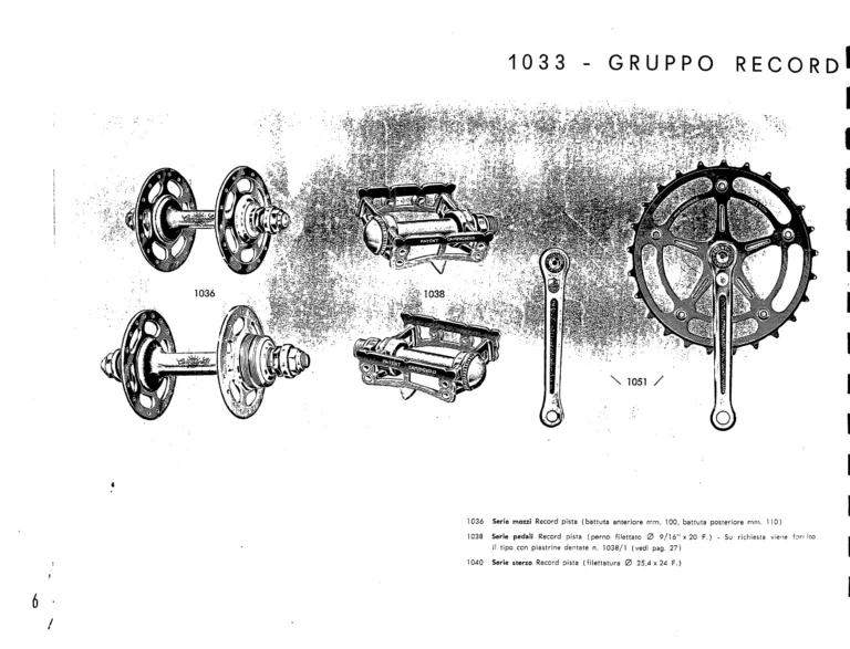 Campagnolo Catalog No. 15 of about 1967 — The Nuovo Record Gear, Valentino Super, Nuovo Sport and the Record Road and Track Groups — page 8 of 43