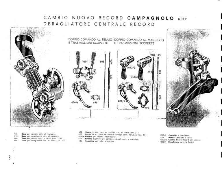 Campagnolo Catalog No. 15 of about 1967 — The Nuovo Record Gear, Valentino Super, Nuovo Sport and the Record Road and Track Groups — page 10 of 43