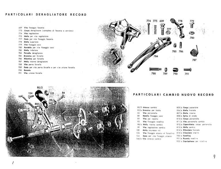 Campagnolo Catalog No. 15 of about 1967 — The Nuovo Record Gear, Valentino Super, Nuovo Sport and the Record Road and Track Groups — page 11 of 43