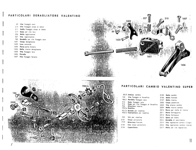Campagnolo Catalog No. 15 of about 1967 — The Nuovo Record Gear, Valentino Super, Nuovo Sport and the Record Road and Track Groups — page 13 of 43