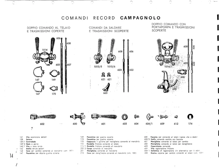 Campagnolo Catalog No. 15 of about 1967 — The Nuovo Record Gear, Valentino Super, Nuovo Sport and the Record Road and Track Groups — page 16 of 43
