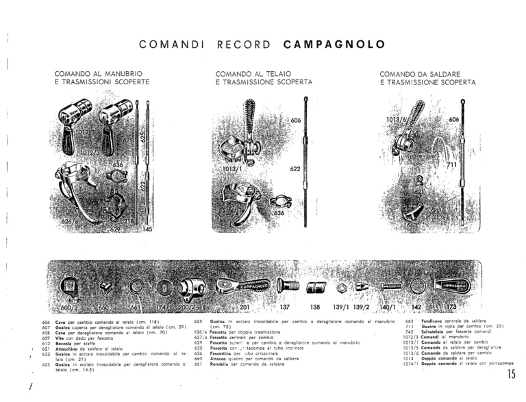 Campagnolo Catalog No. 15 of about 1967 — The Nuovo Record Gear, Valentino Super, Nuovo Sport and the Record Road and Track Groups — page 17 of 43