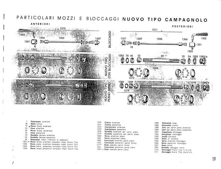 Campagnolo Catalog No. 15 of about 1967 — The Nuovo Record Gear, Valentino Super, Nuovo Sport and the Record Road and Track Groups — page 21 of 43