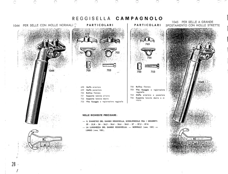 Campagnolo Catalog No. 15 of about 1967 — The Nuovo Record Gear, Valentino Super, Nuovo Sport and the Record Road and Track Groups — page 30 of 43