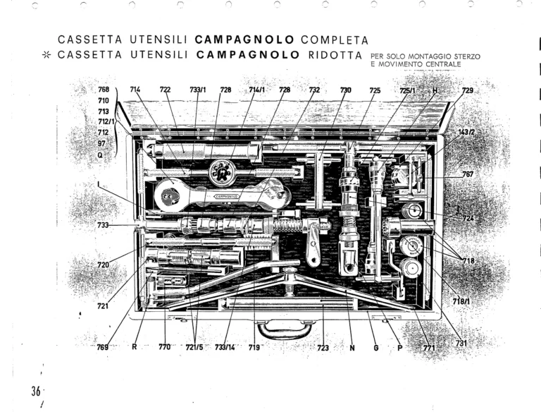 Campagnolo Catalog No. 15 of about 1967 — The Nuovo Record Gear, Valentino Super, Nuovo Sport and the Record Road and Track Groups — page 38 of 43