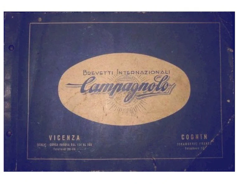 Campagnolo Catalog of about 1951 — The Corsa, Paris-Roubaix and Gran Sport Gears, Front Derailleurs, Hubs, Controls, Dropouts and Tools — page 1 of 24