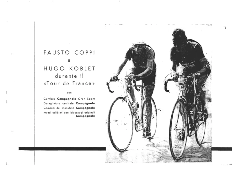 Campagnolo Catalog of about 1951 — The Corsa, Paris-Roubaix and Gran Sport Gears, Front Derailleurs, Hubs, Controls, Dropouts and Tools — page 3 of 24