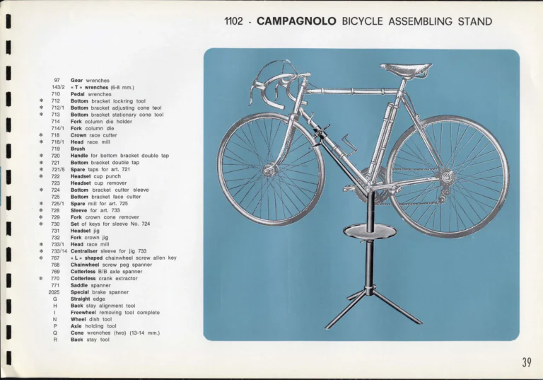Campagnolo Catalogue No. 16 of about 1969, English Edition — Nuovo Record, Valentino Extra and Sport Extra Gears and the Record Sidepull Brakes — page 41 of 45