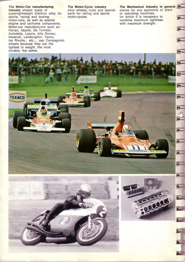 Campagnolo 1974 Catalogue No. 17 — Super Record in Titanium, Record, Gran Sport and Valentino Extra, with the Firm Beyond Bicycles — page 8 of 102