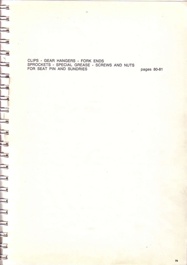 Campagnolo 1974 Catalogue No. 17 — Super Record in Titanium, Record, Gran Sport and Valentino Extra, with the Firm Beyond Bicycles — page 87 of 102
