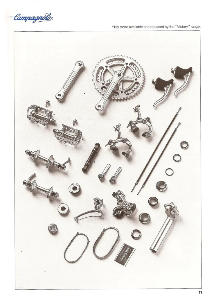 Campagnolo Catalogue No. 18, December 1986 Printing — Super Record, Record, Gran Sport, Touring and 980 Groups, Every Part and the Tools — page 10 of 70