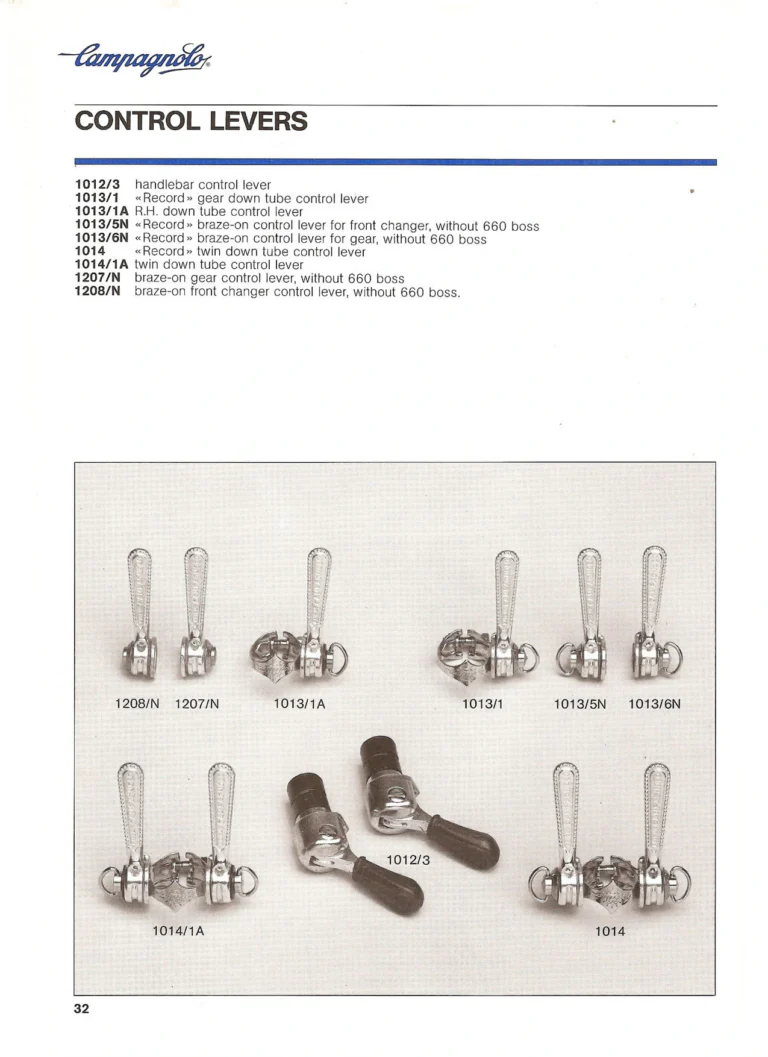 Campagnolo Catalogue No. 18, December 1986 Printing — Super Record, Record, Gran Sport, Touring and 980 Groups, Every Part and the Tools — page 31 of 70